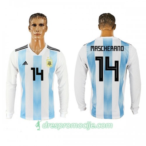 Argentina Dres Mascherano 14 Domaći Svjetsko prvenstvo 2018 Dugim Rukavima Argentina Dres Mascherano 14 Domaći Svjetsko prvenstvo 2018 Dugim Rukavima